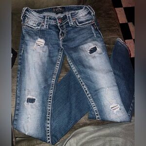Low wasted, boo cut jeans, size 26/33 women.